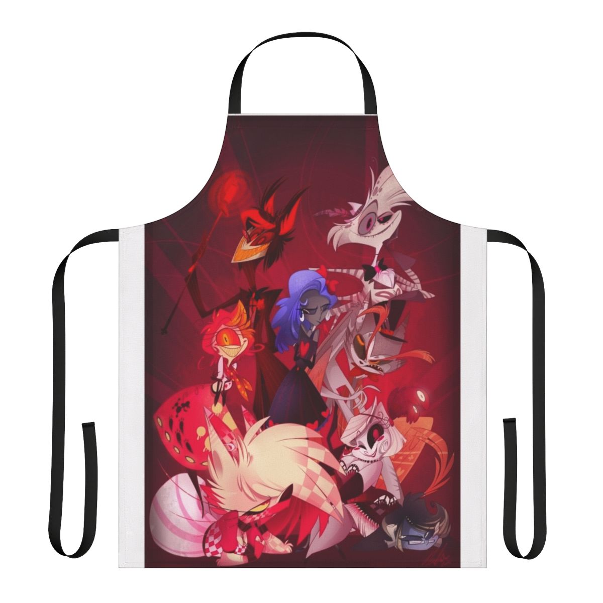 Custom Hazbin Hotel inspired apron featuring the original cast