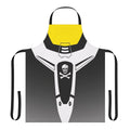 Macross-inspired mecha custom apron with Skull Squadron design