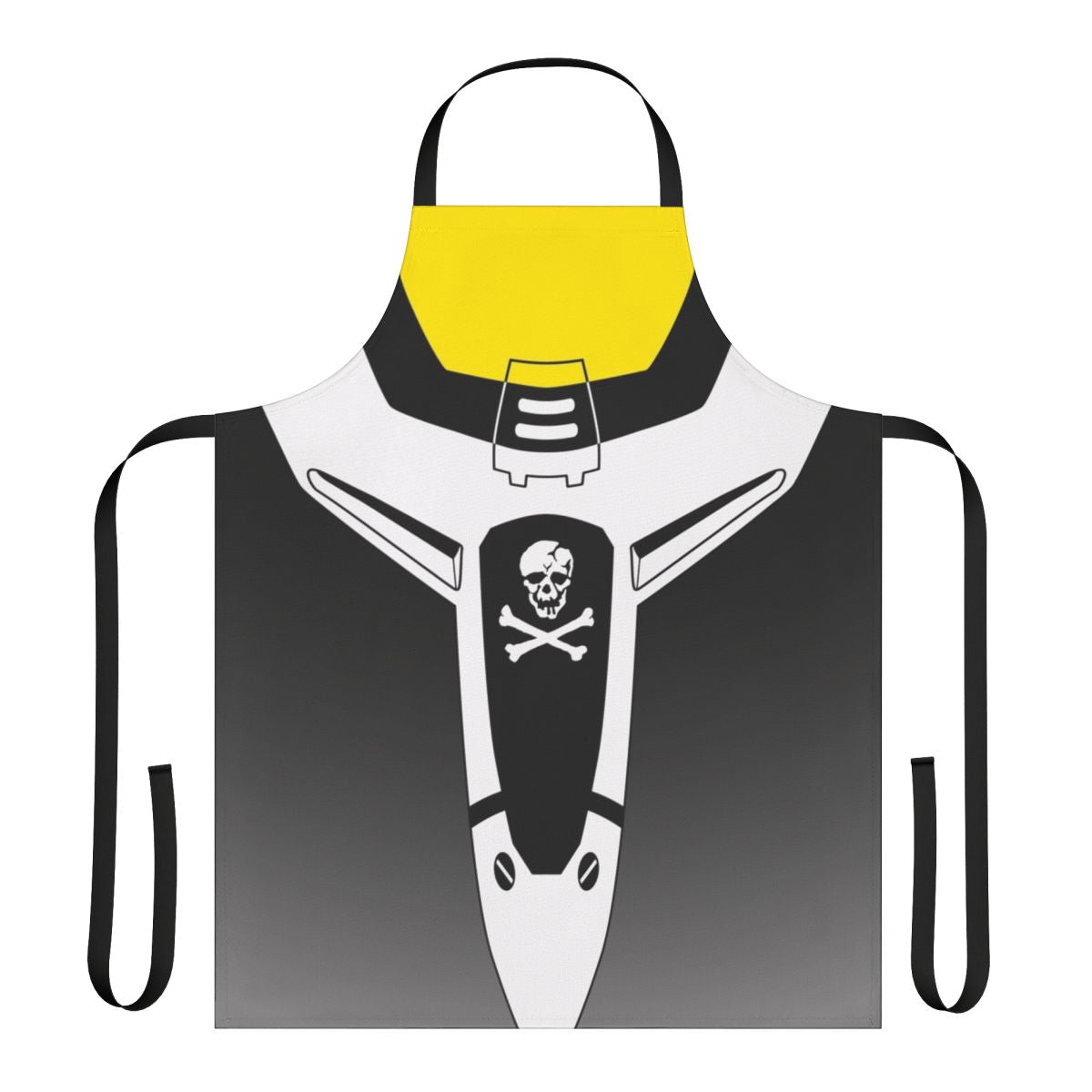 Macross-inspired mecha custom apron with Skull Squadron design