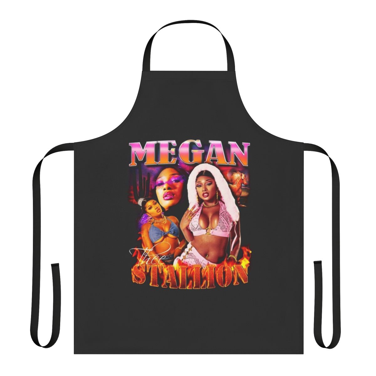 Custom designed Megan Thee Stallion-inspired apron for cooking and baking