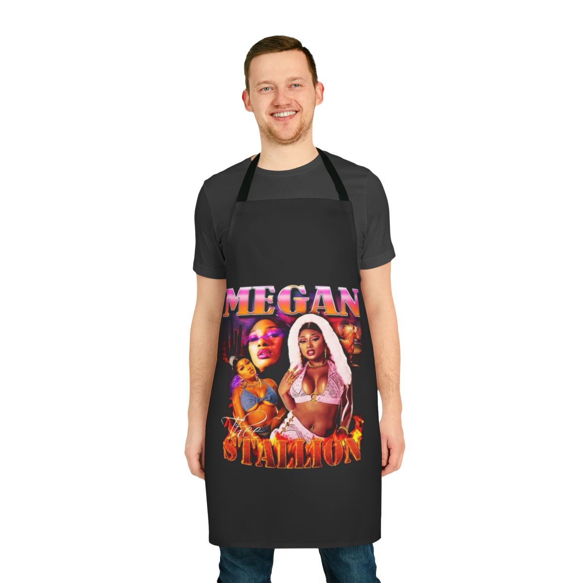 Custom designed Megan Thee Stallion-inspired apron for cooking and baking
