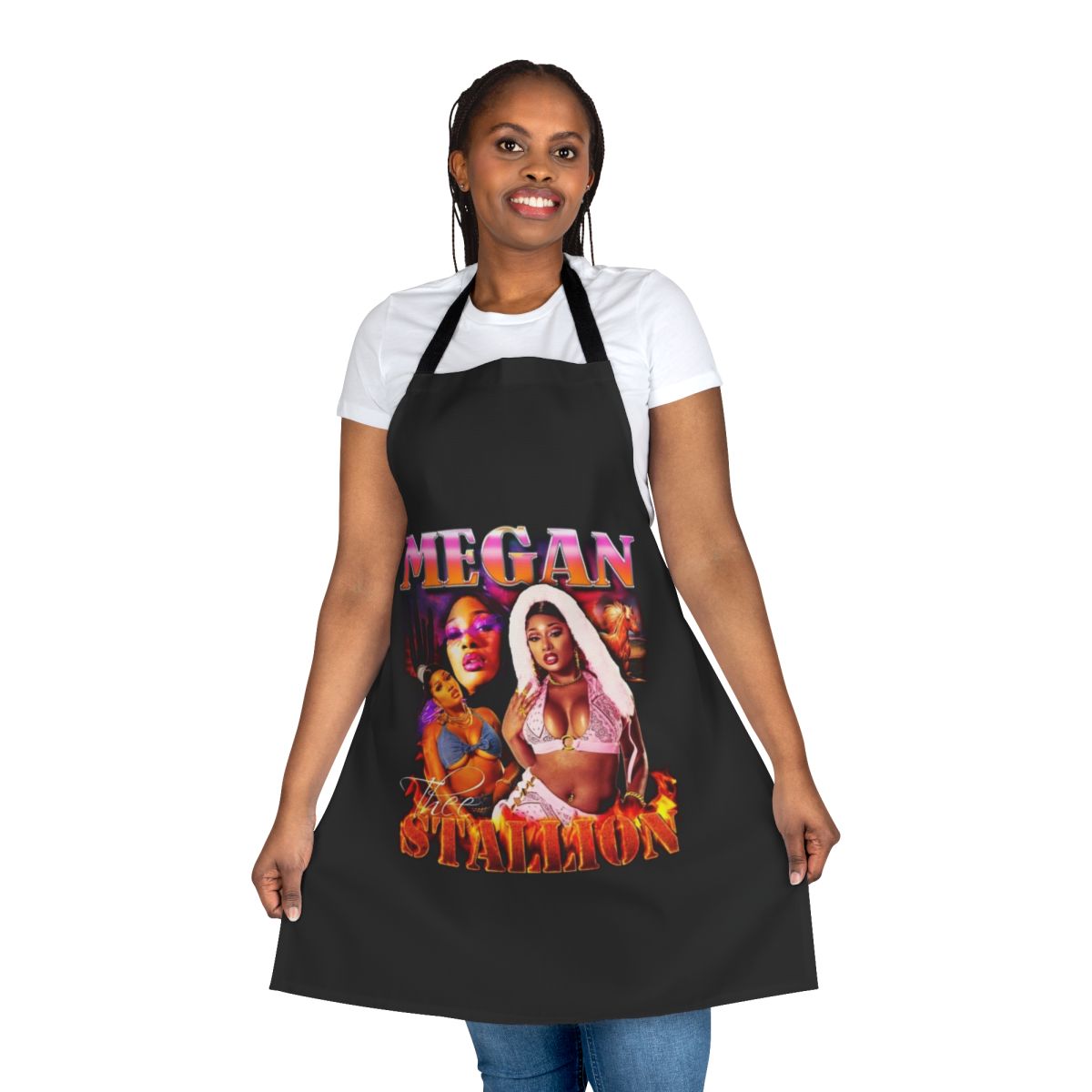 Custom designed Megan Thee Stallion-inspired apron for cooking and baking