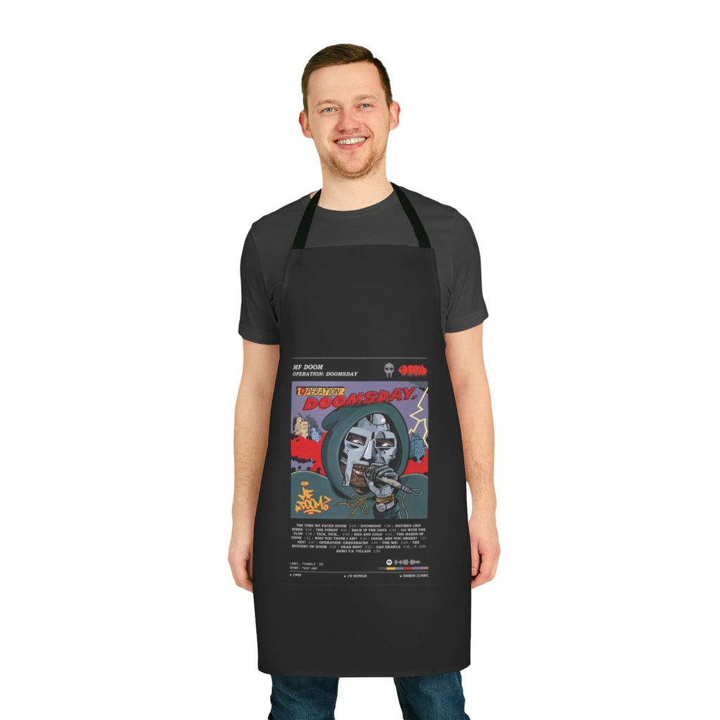 Mf doom inspired apron with operation doomsday album artwork