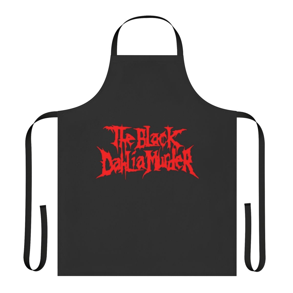 Custom printed apron featuring a metal band design