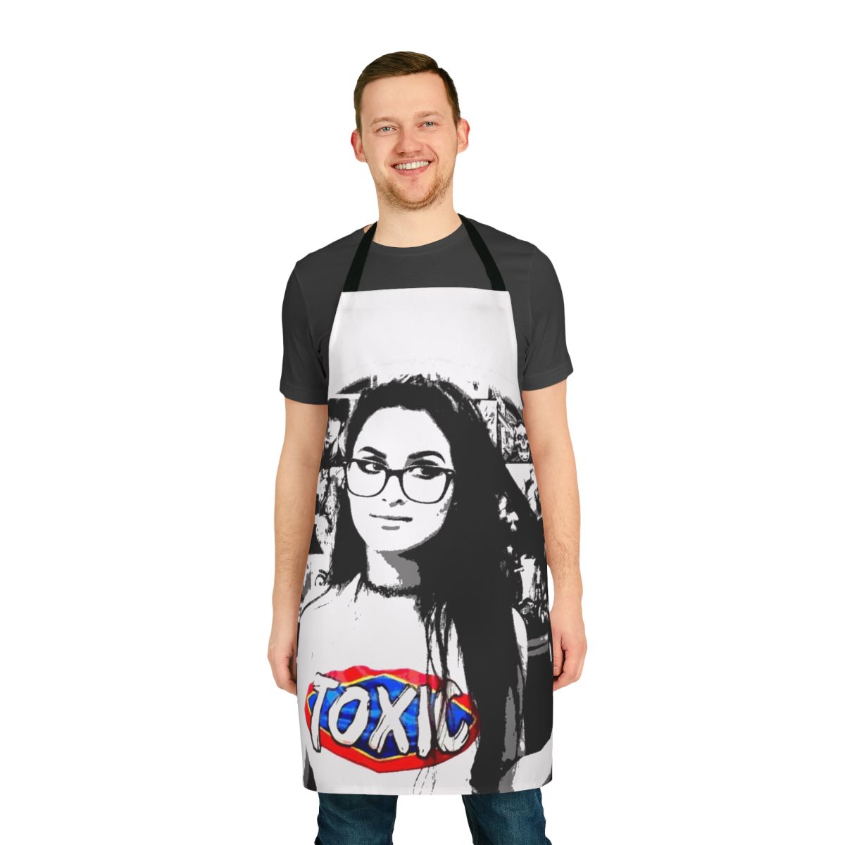 Sssniperwolf-themed cooking apron for gaming and YouTube fans