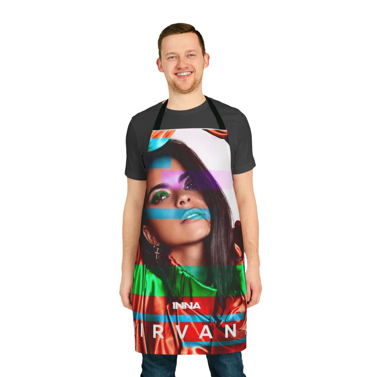 Custom t-shirt apron with a unique design for home cooks and chefs