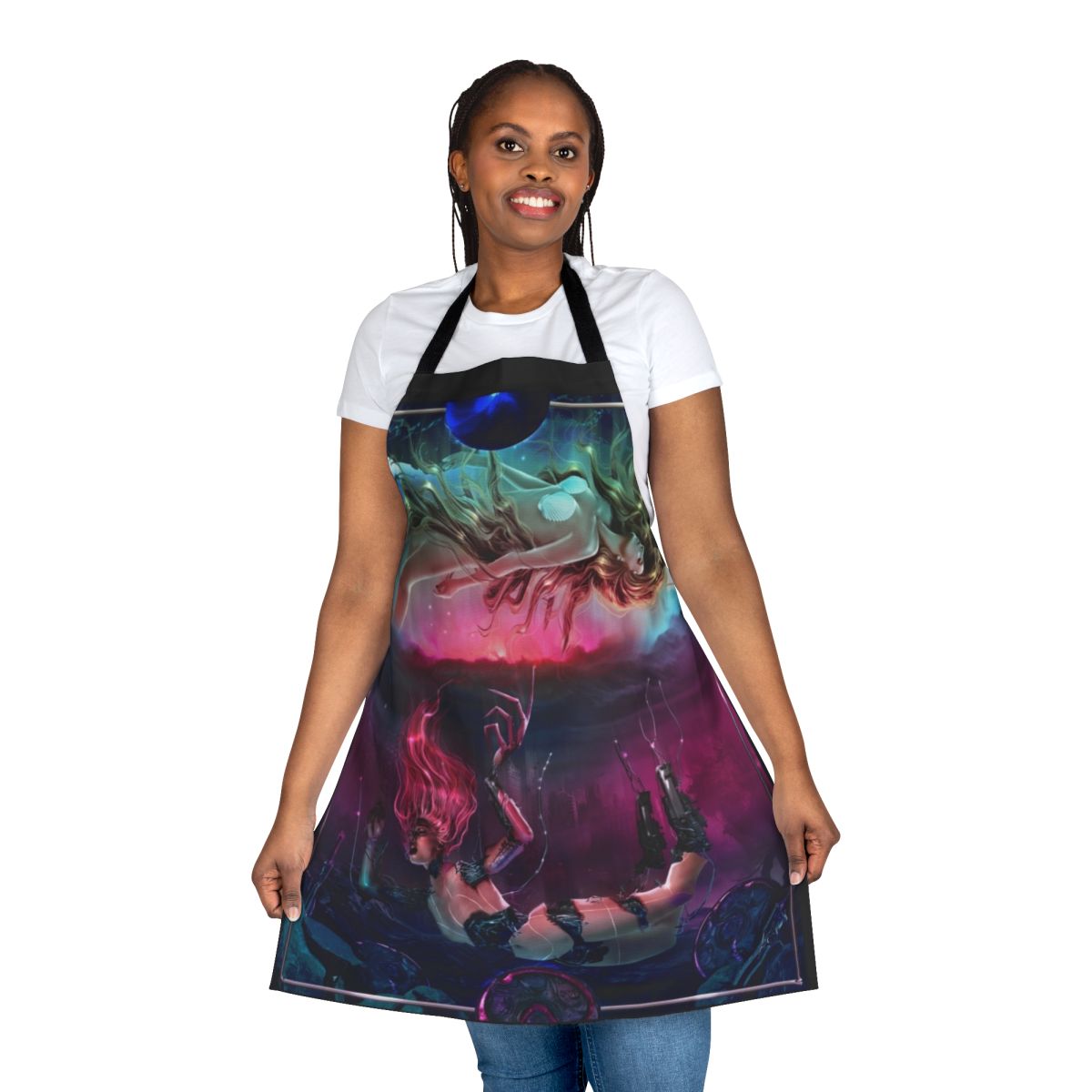 A personalized apron with a unique transformation design for the kitchen