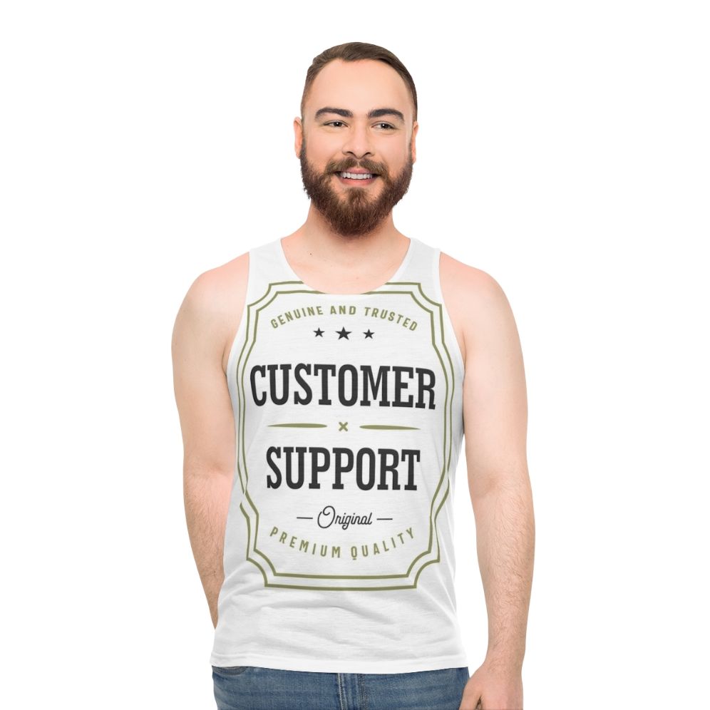 Customer support unisex tank top