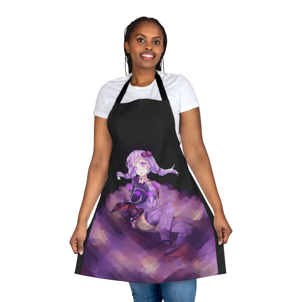Yuzuki Yukari-themed custom apron with anime and vocaloid elements
