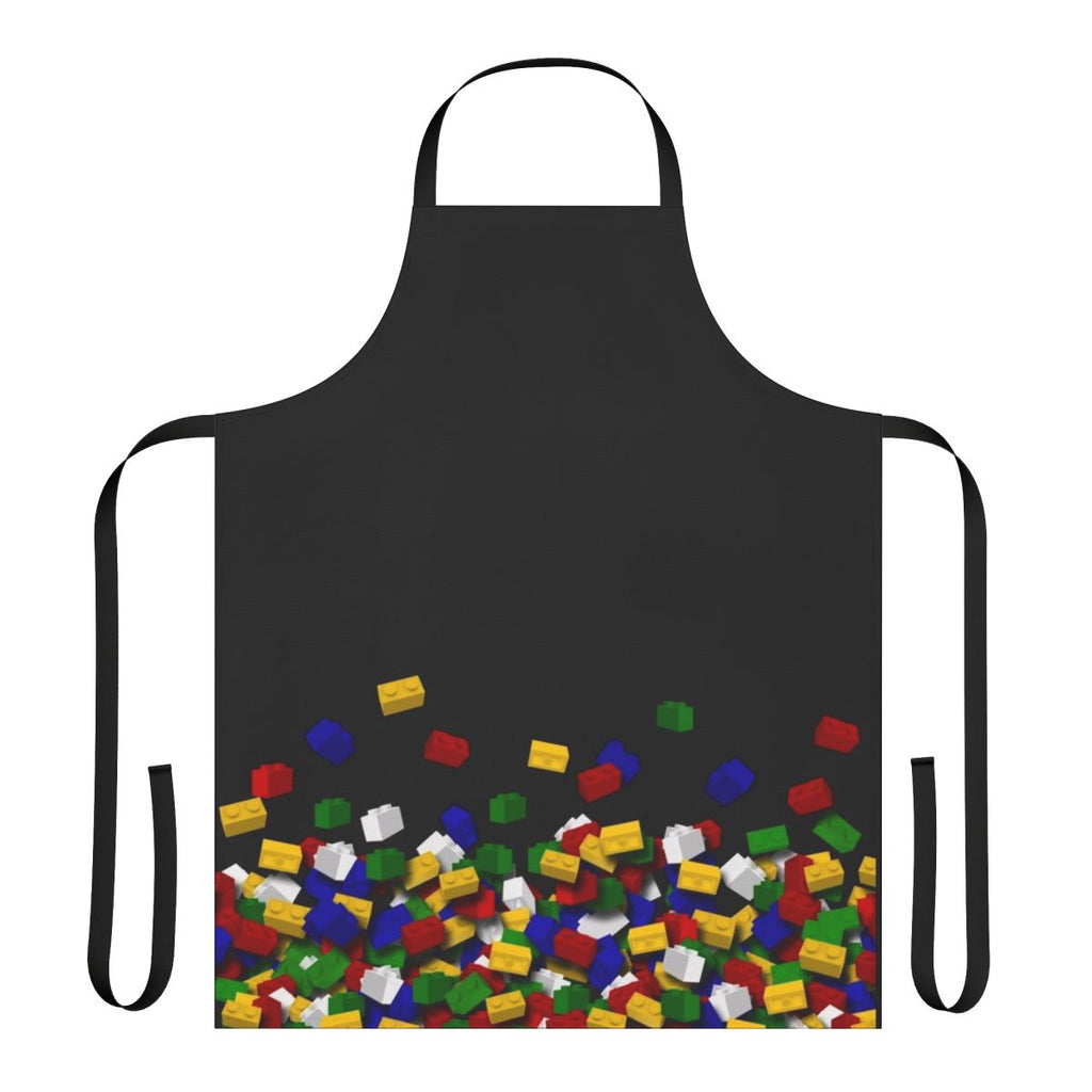 Customizable brick art apron featuring Lego-inspired design