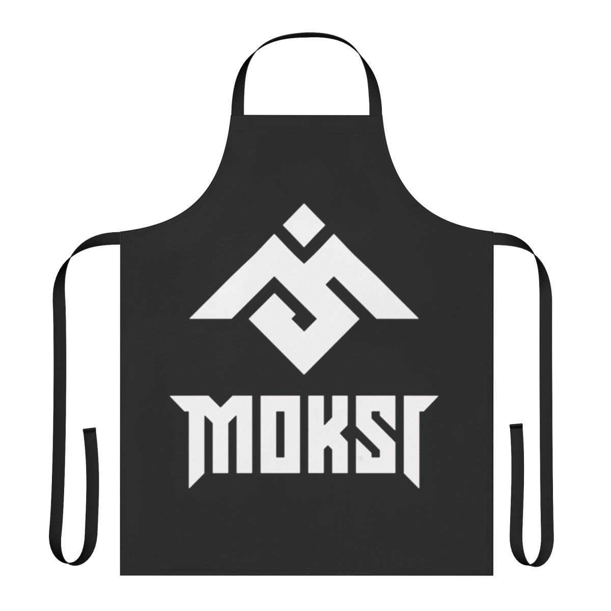 Moksi logo printed on a high-quality cooking apron