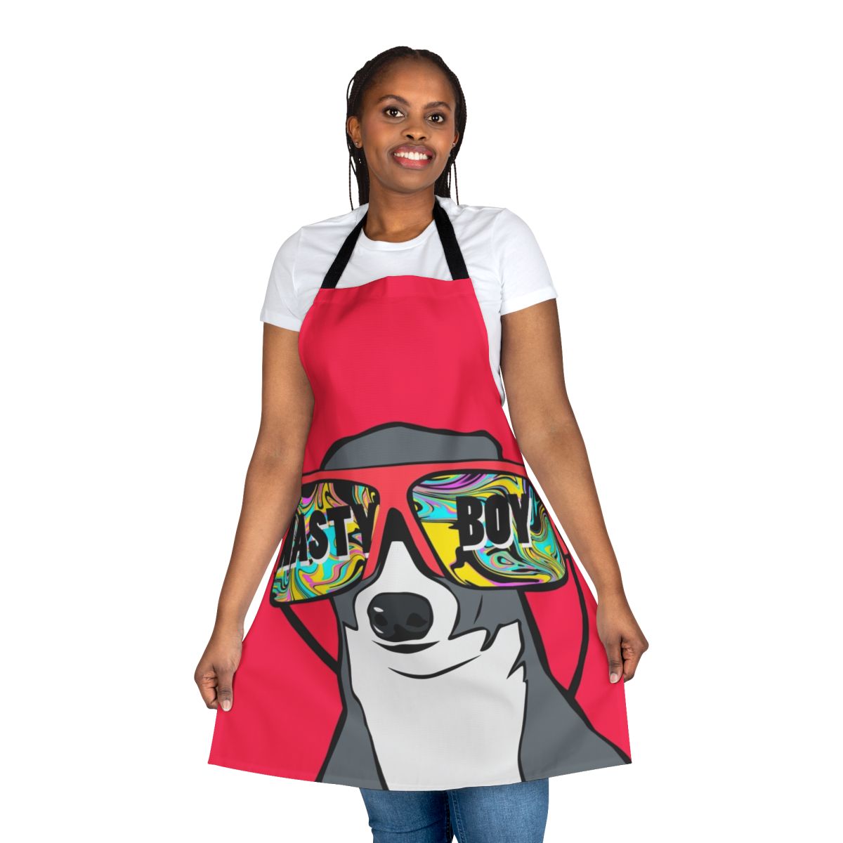 Customizable apron featuring a "Nasty Kermit" design, a popular meme from internet culture.