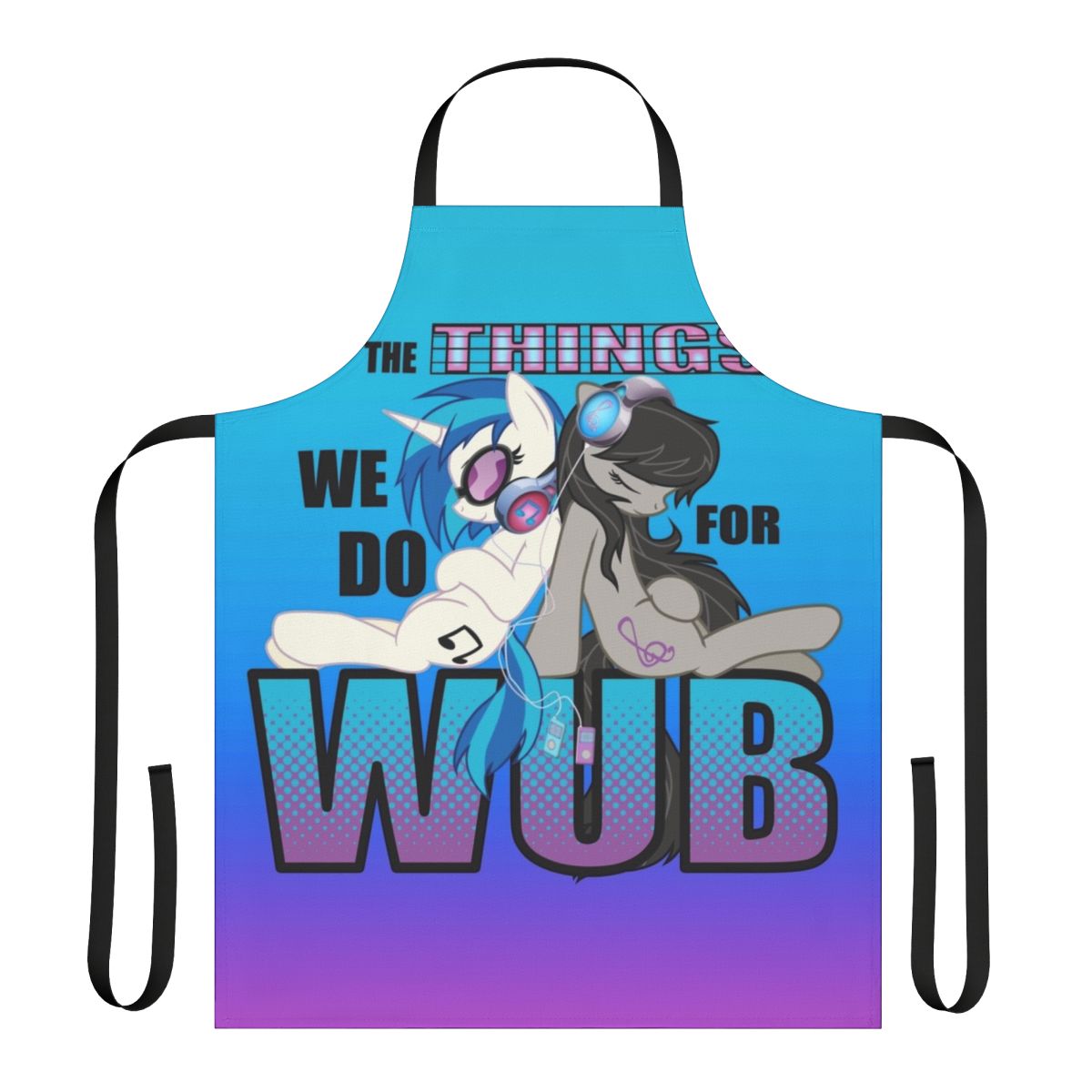 Octavia Vinyl Scratch-inspired apron featuring a custom design