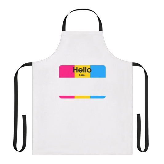 Retro-style apron with blank name tag, inspired by the iconic Pan American Airways brand