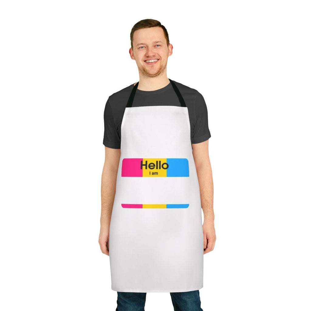 Retro-style apron with blank name tag, inspired by the iconic Pan American Airways brand