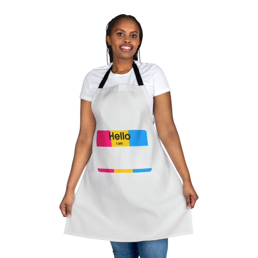 Retro-style apron with blank name tag, inspired by the iconic Pan American Airways brand