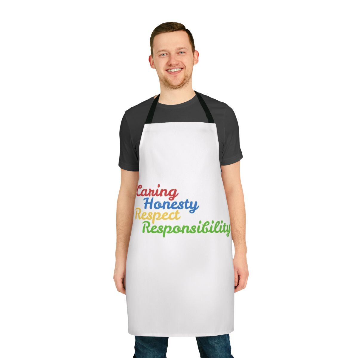 Customized Apron with YMCA Core Values design