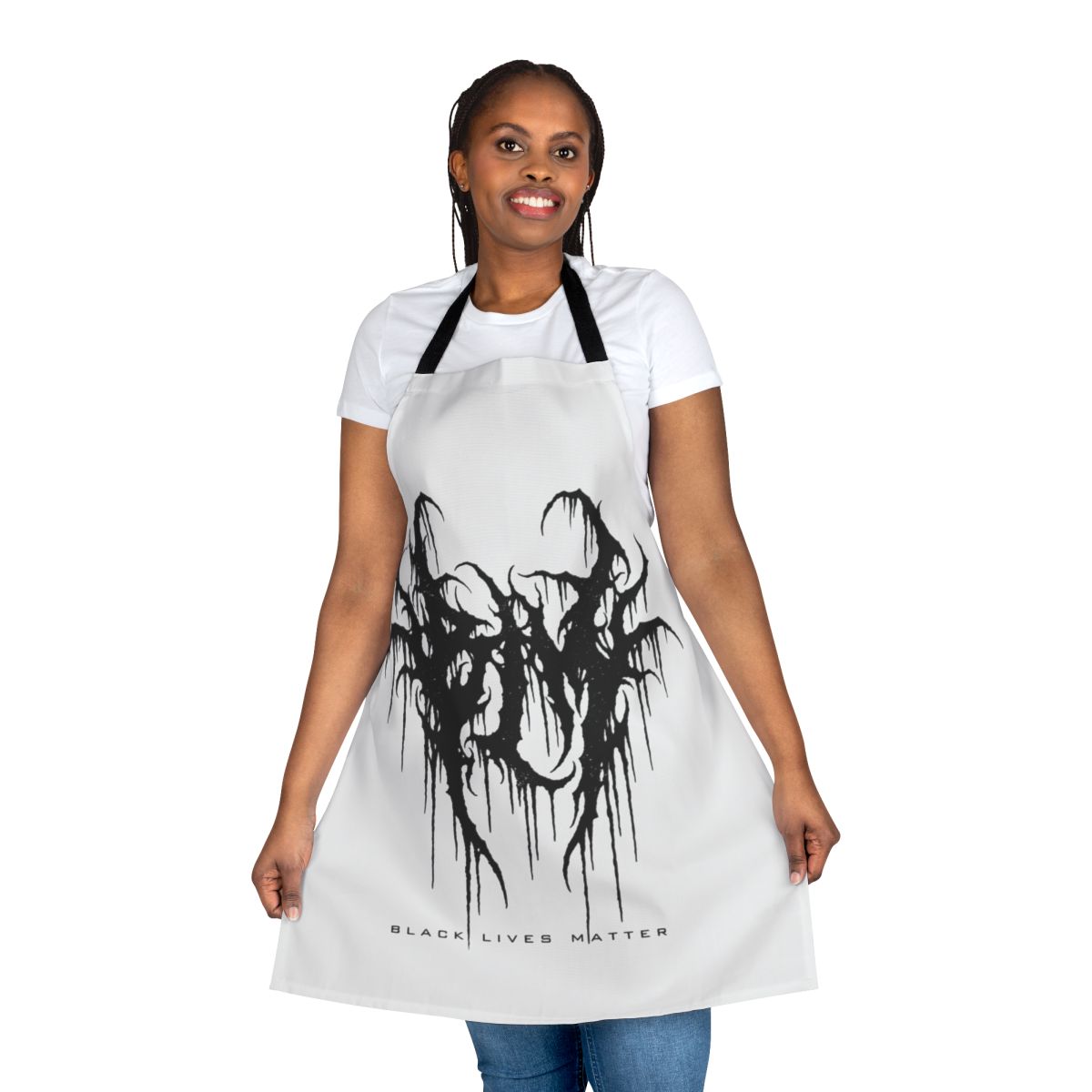 Apron with Black Lives Matter slogan and design to support social justice and equality