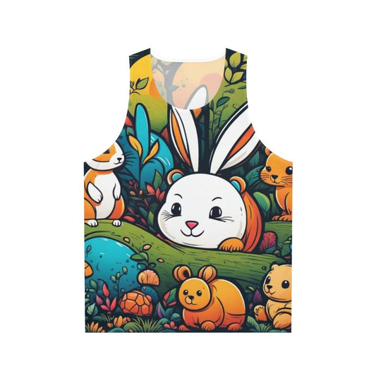 Cute animal graphic unisex tank top