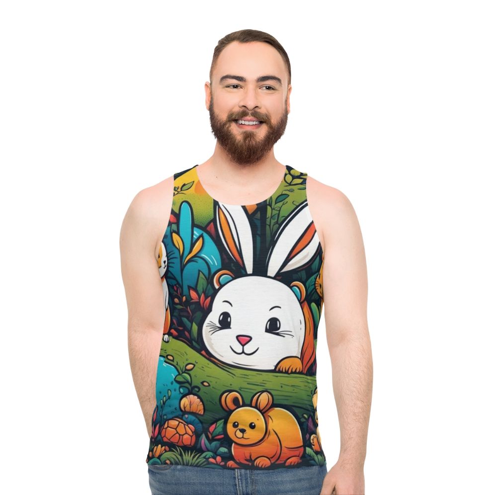 Cute animal graphic unisex tank top