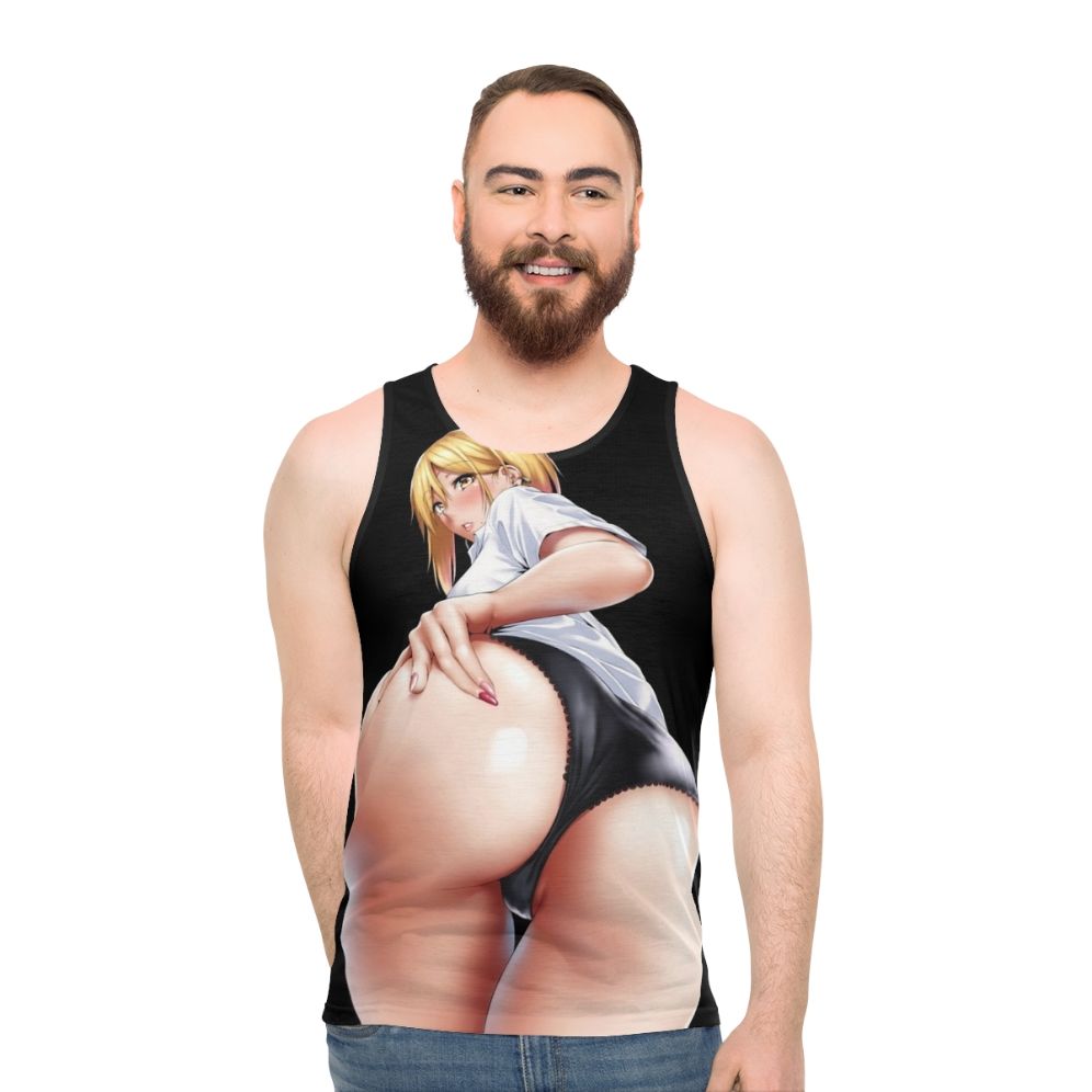 Cute and sexy anime girl on a unisex tank top