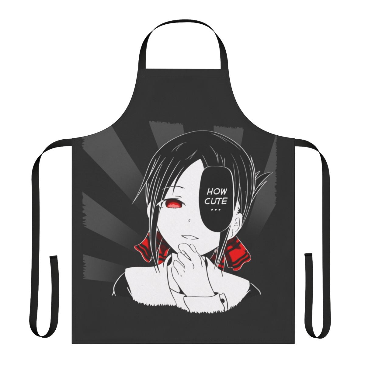 Cute apron design featuring characters from the anime 'Kaguya-sama: Love is War'