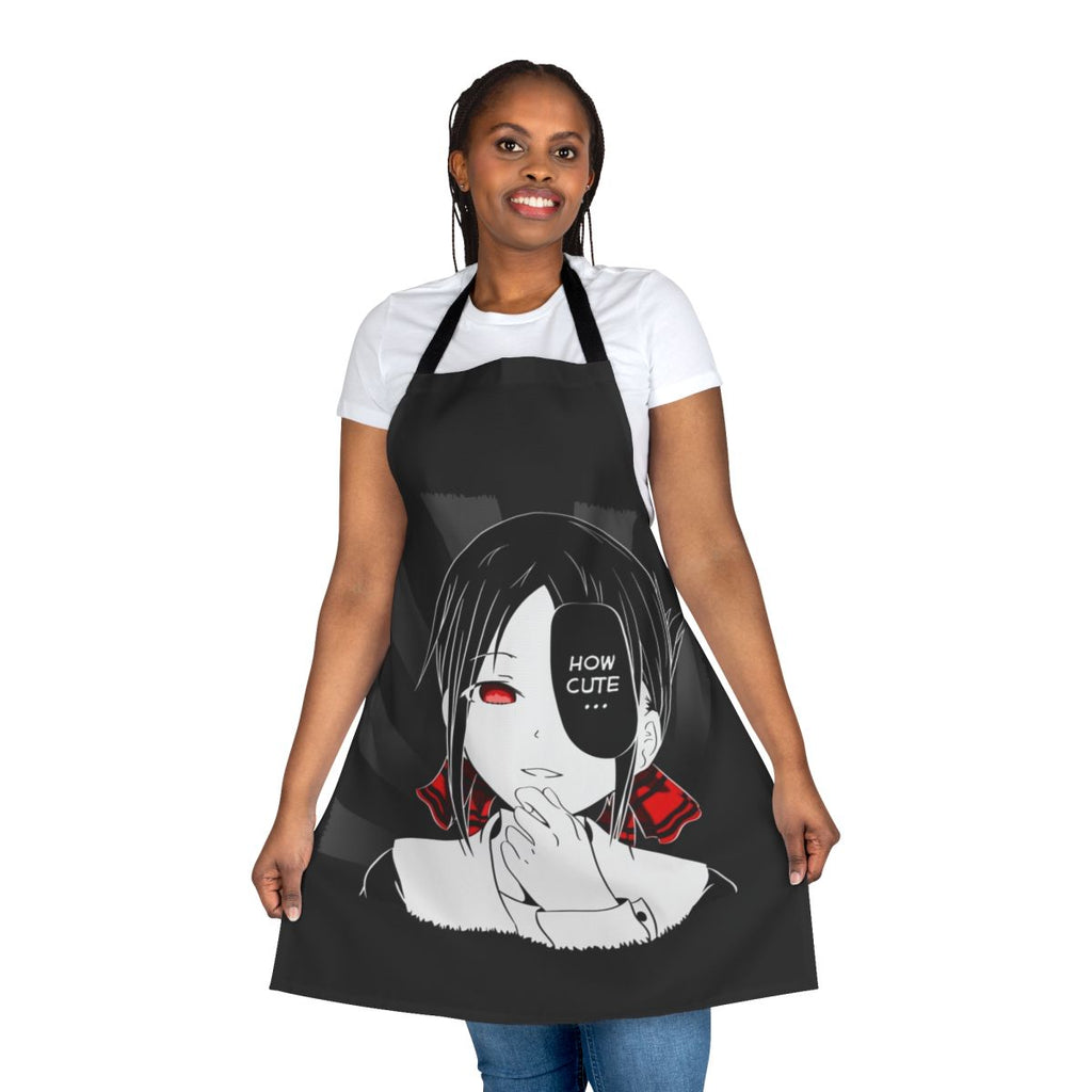 Cute apron design featuring characters from the anime 'Kaguya-sama: Love is War'
