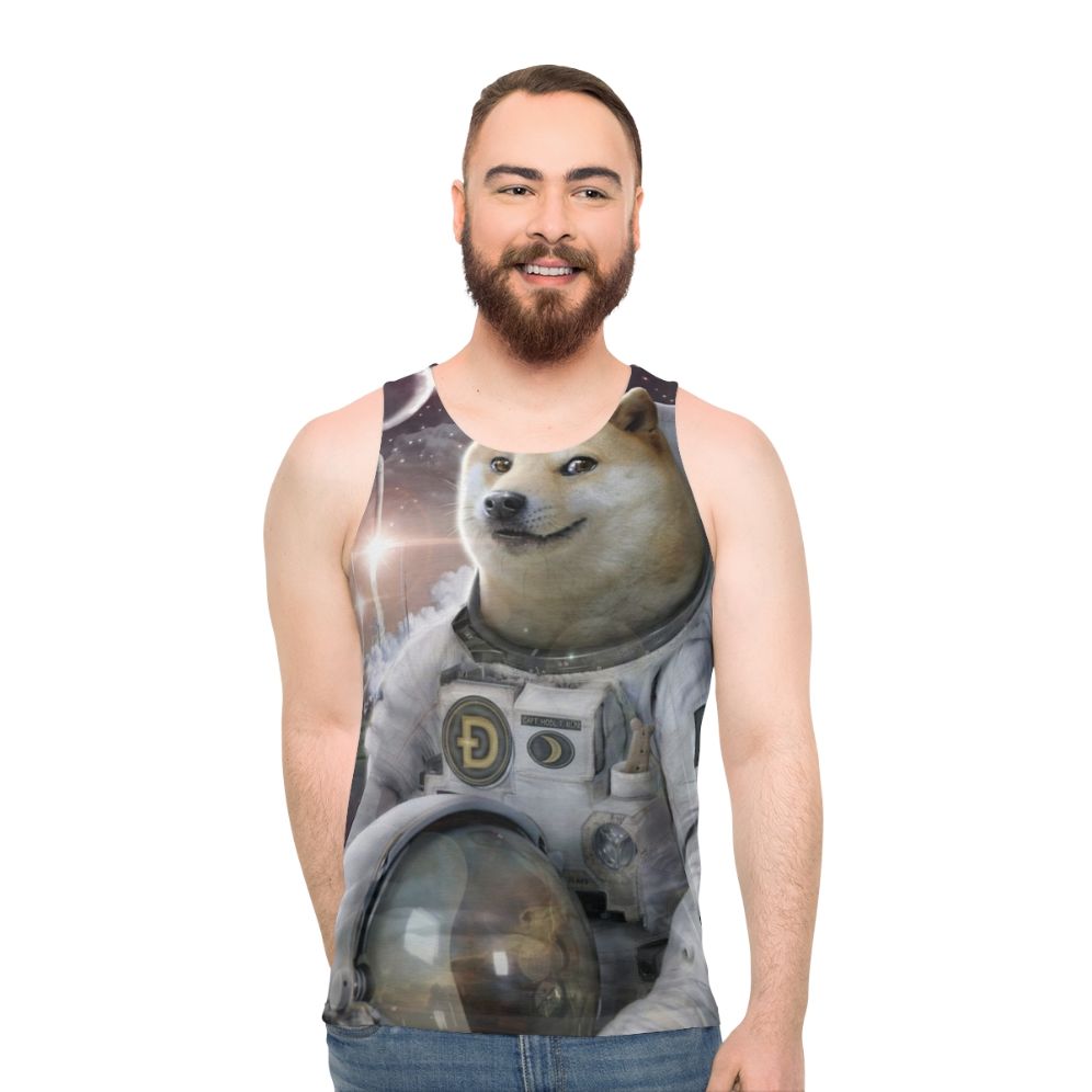 Cute Astronaut Doge Unisex Tank Top