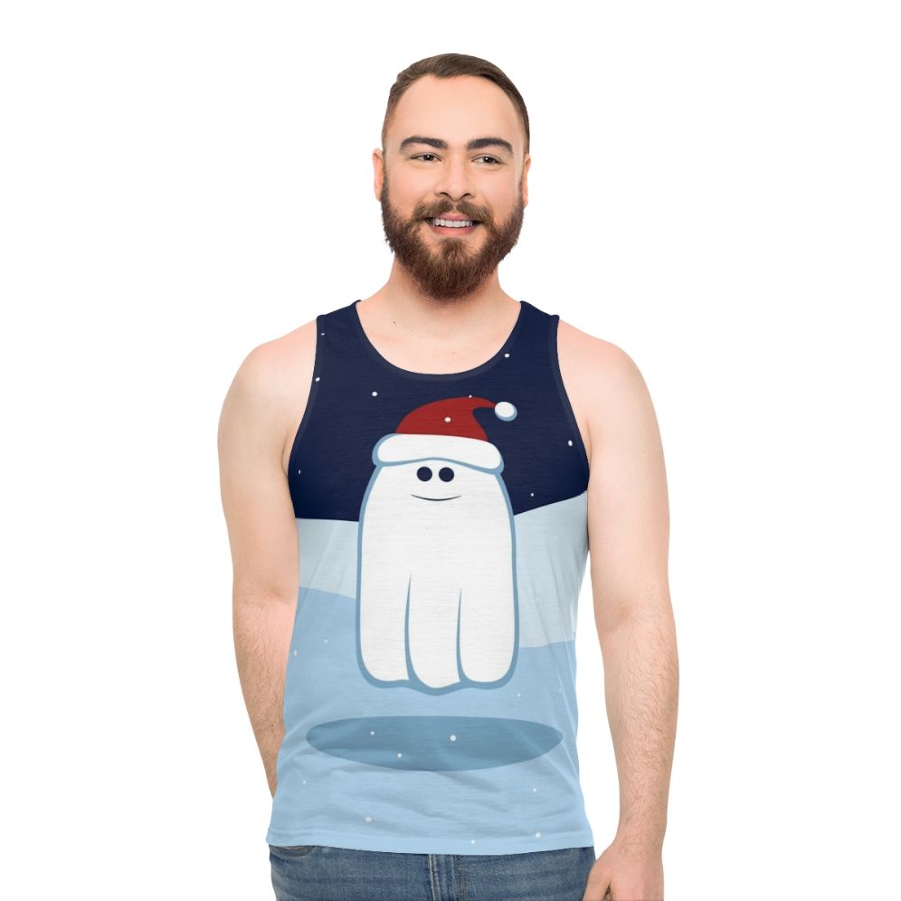 Cute Christmas ghost unisex tank top