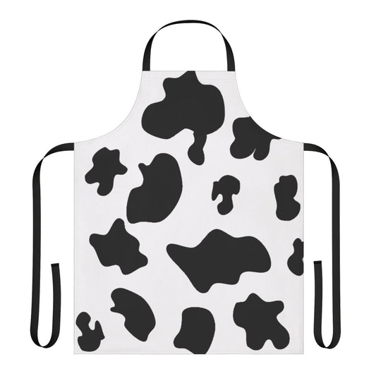 Cow pattern apron with spots and animal print design