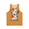 Cute Dalmatian I Love You More Than Pumpkin Spice Unisex Tank Top
