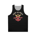 Cute retro-style devil character unisex tank top