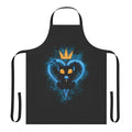 A black and white cartoon-style apron with a heartless character from the Kingdom Hearts video game series.