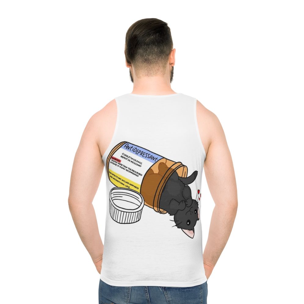 Cute Kitty Mental Health Medication Unisex Tank Top
