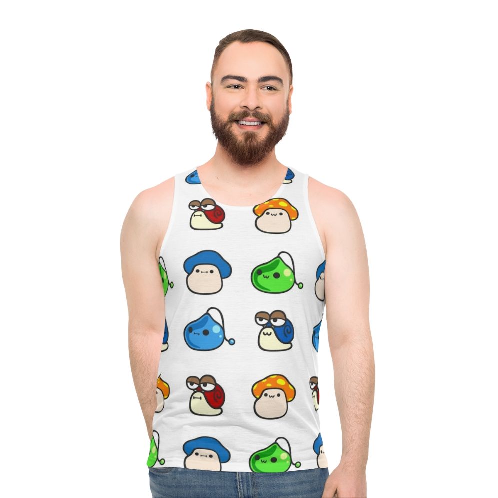 Cute mini maple friends gaming unisex tank top