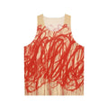 Cy Twombly inspired unisex tank top with abstract art design