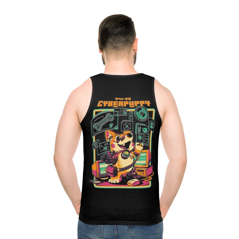 Cyberpunk corgi puppy tank top