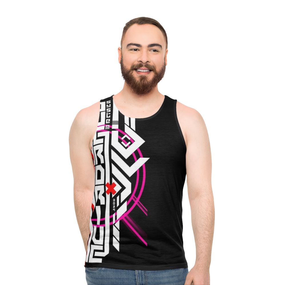 Cyberpunk futuristic unisex tank top