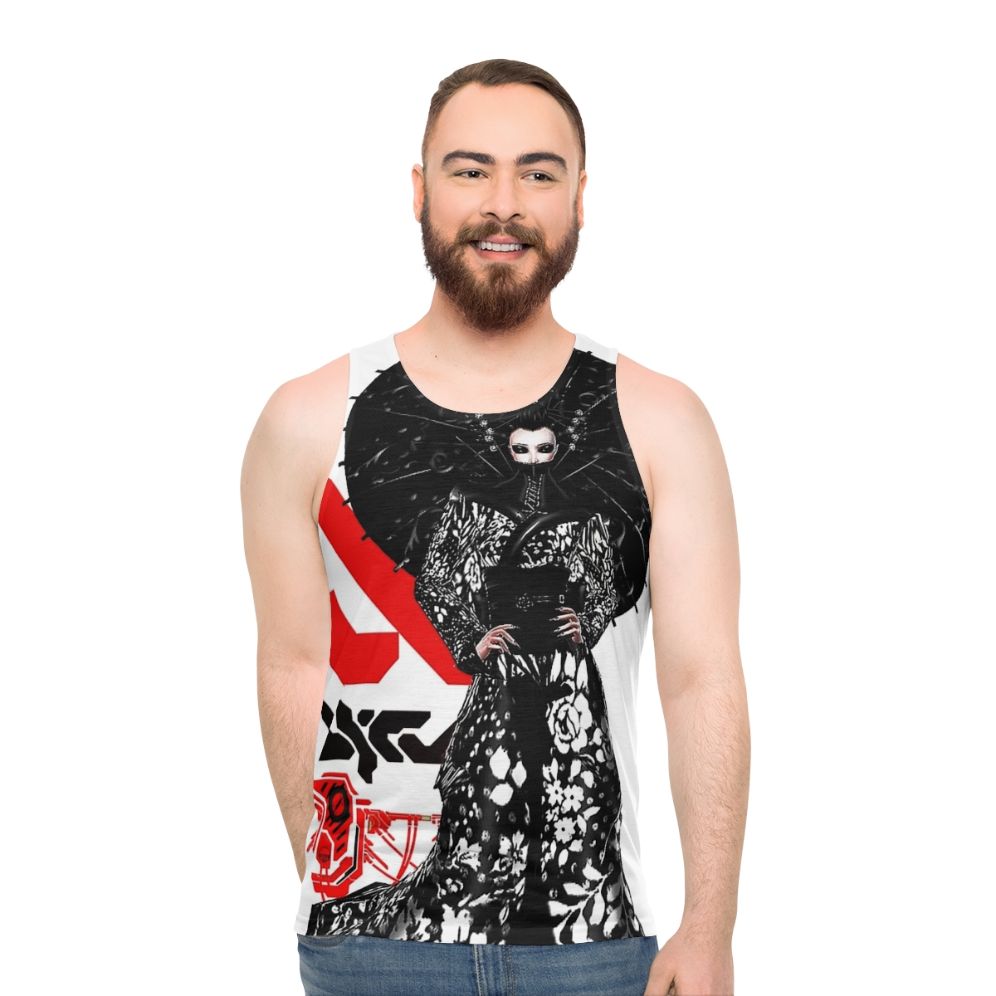 Cyberpunk futuristic unisex tank top