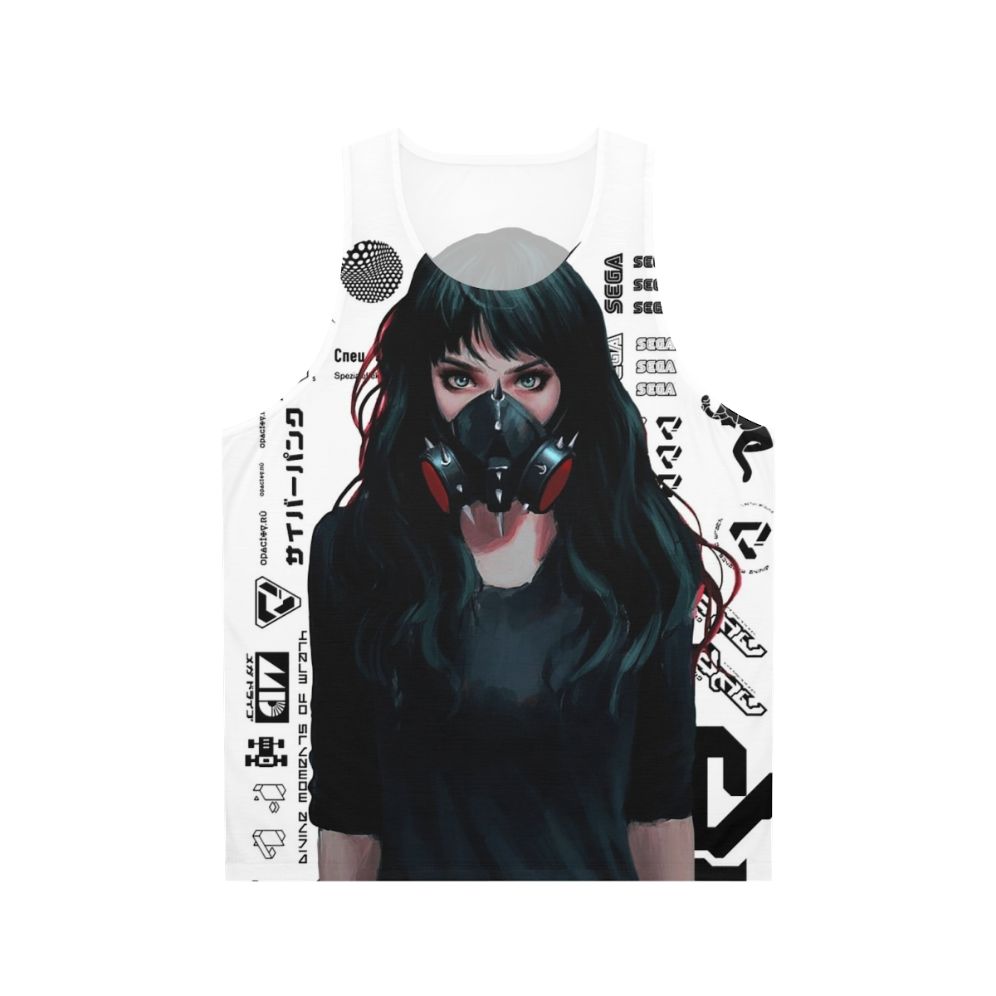 Cyberpunk Gamer Girl Design Patterns Unisex Tank Top