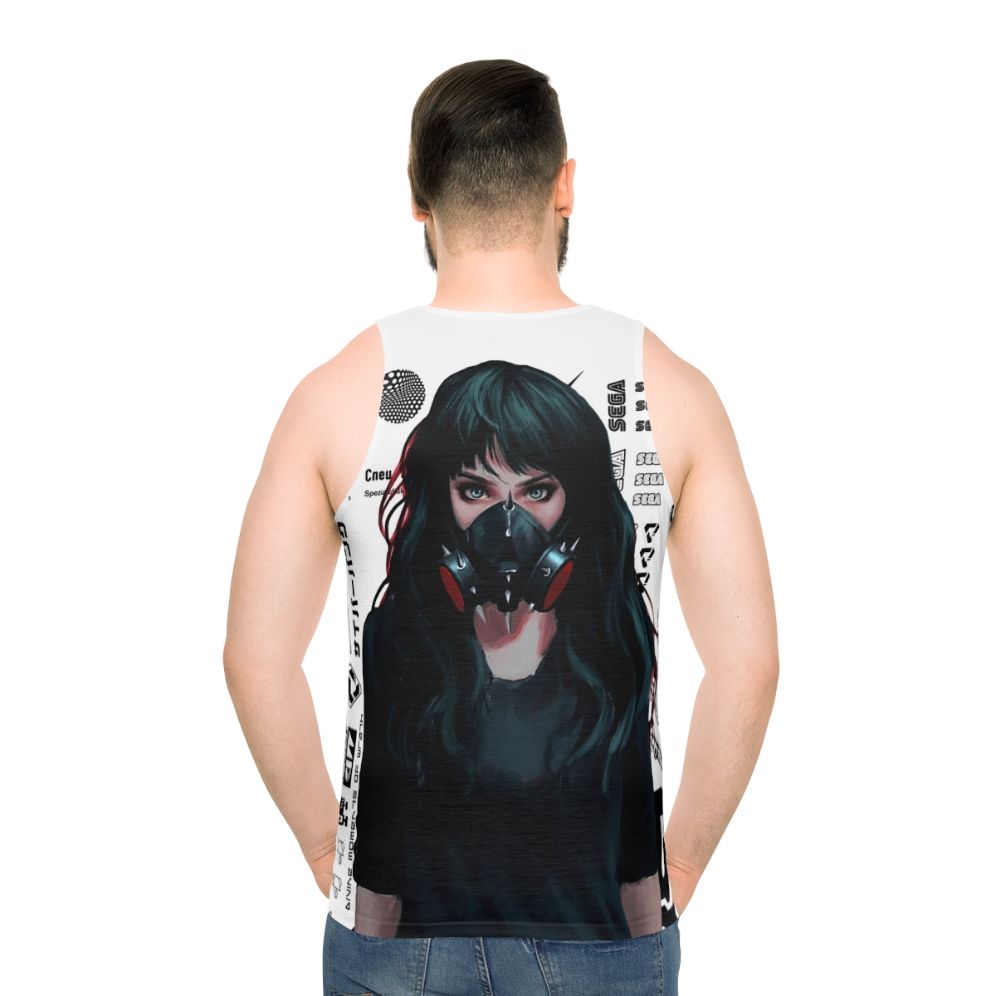 Cyberpunk Gamer Girl Design Patterns Unisex Tank Top