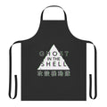 Monochrome glitch-style apron featuring cyberpunk elements from the anime/movie Ghost in the Shell