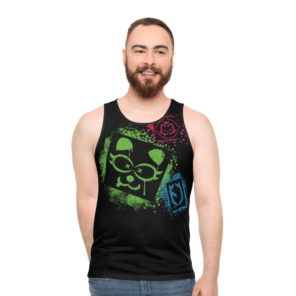 Cyberpunk graffiti unisex tank top