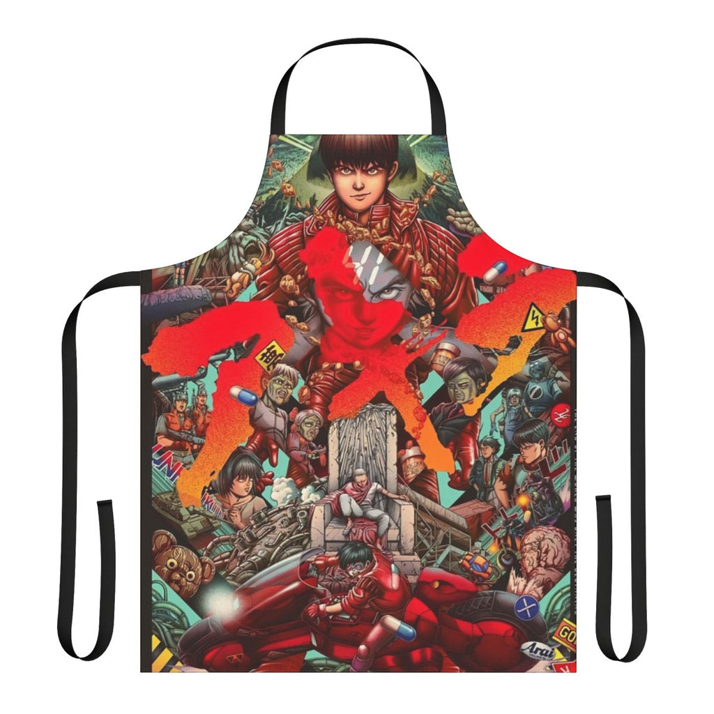 Cyberpunk-themed Akira apron with Neo Tokyo design