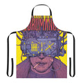 Neuromancer-themed apron with cyberpunk and science fiction design