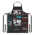 Cyberpunk-inspired apron with futuristic design and Tokyo-style elements