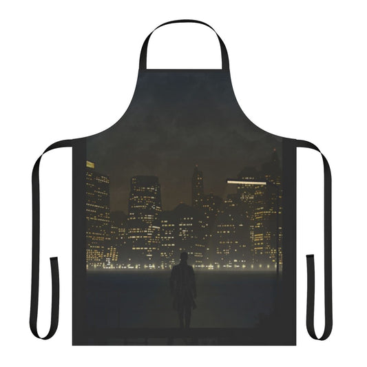 Cyberpunk-Inspired Warriors Landscapes Apron
