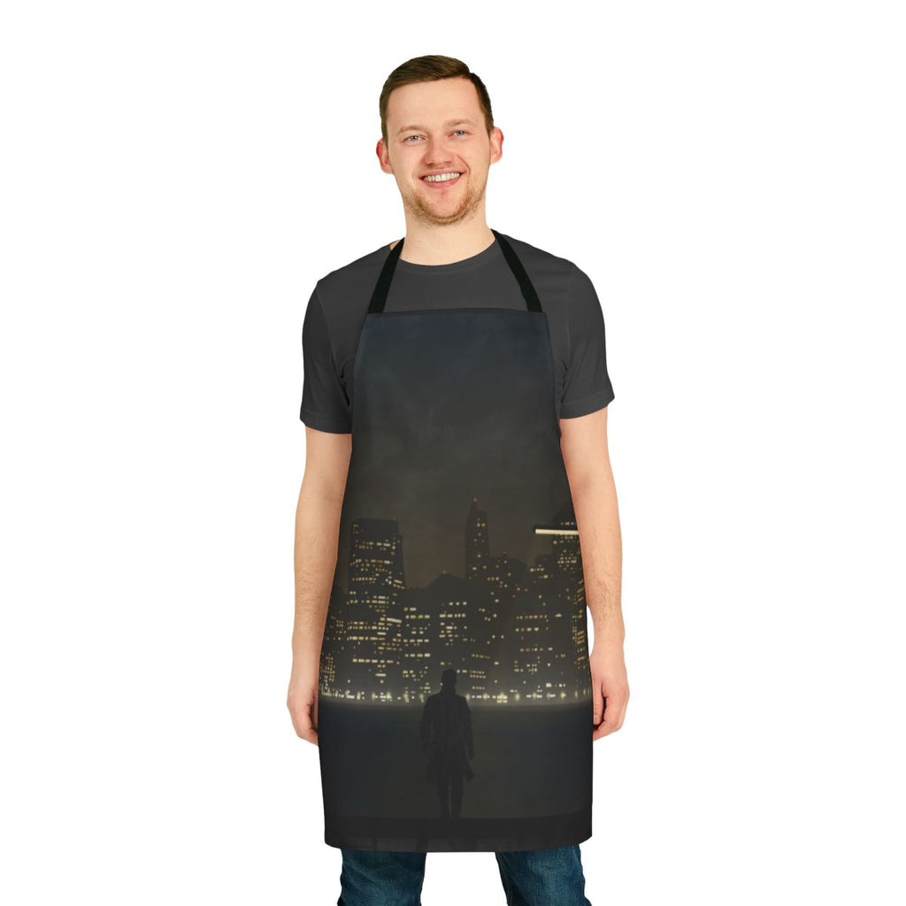 Cyberpunk-Inspired Warriors Landscapes Apron