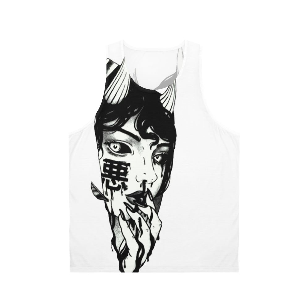 Cyberpunk Japanese-inspired unisex tank top