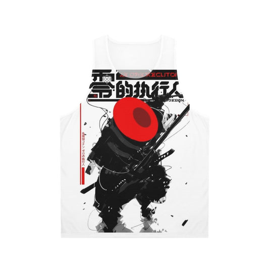 Cyberpunk samurai Japanese style unisex tank top